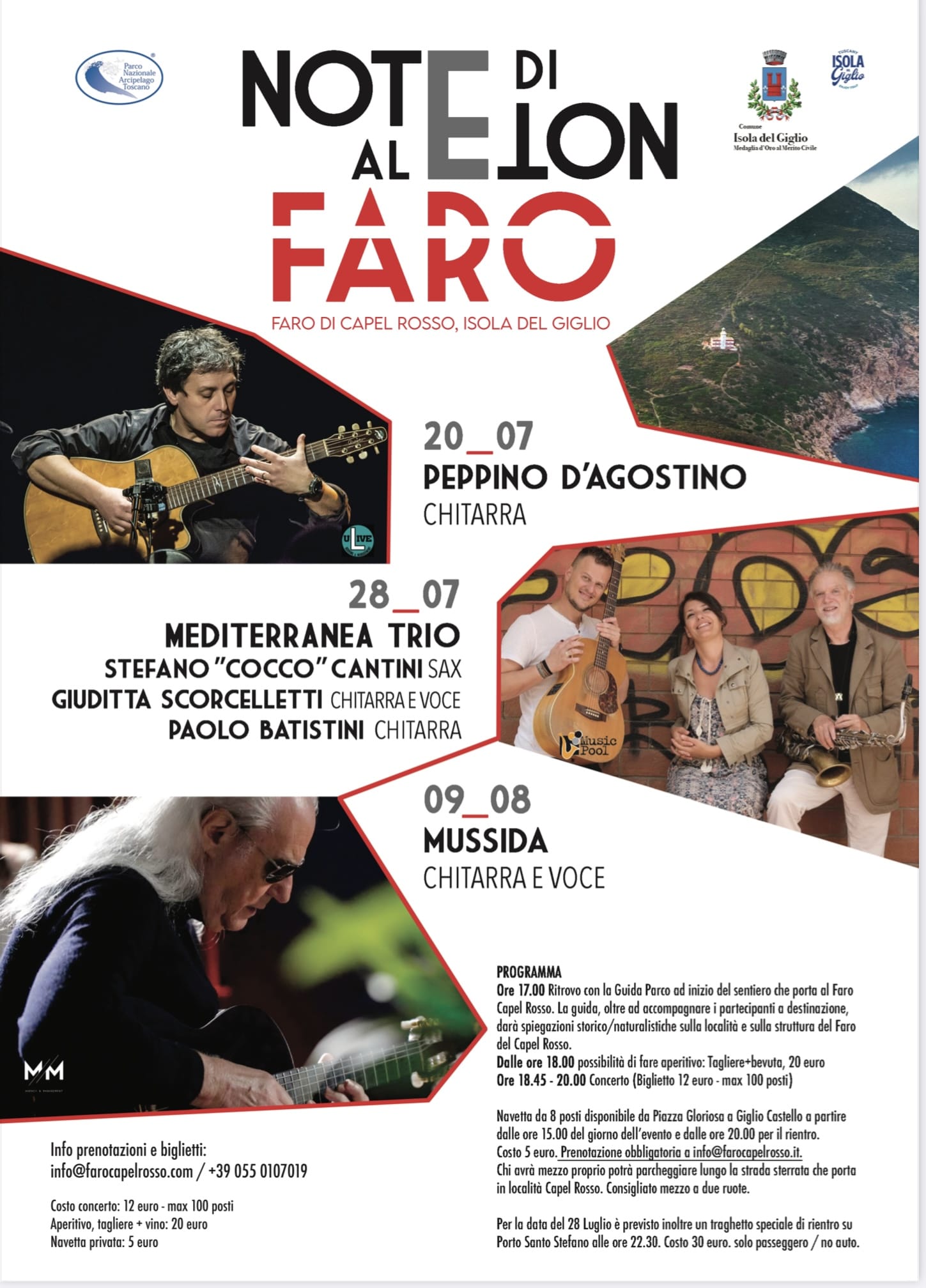 Concerti Estivi al Faro di Capel Rosso all'Isola del Giglio