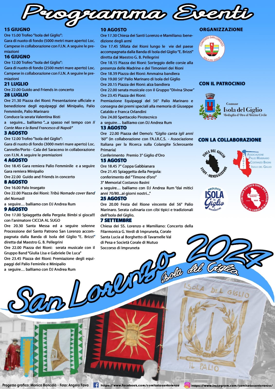 Programma eventi San Lorenzo Estate 2024 a Giglio Porto