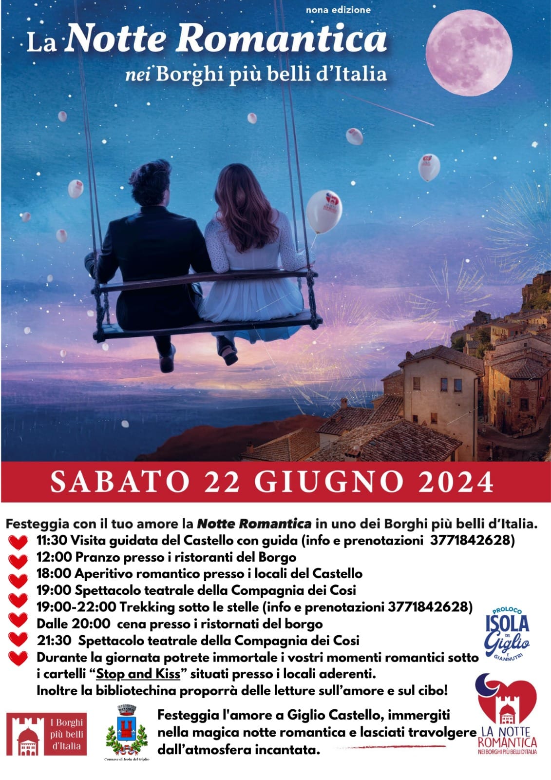 Evento Isola del Giglio 22 Giugno - La notte Romantica nei Borghi più Belli dell'Italia - Giglio Castello
