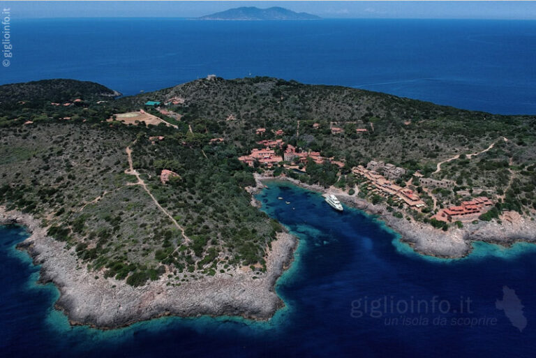 Vista Aerea dell'Isola di Giannutri con Giglio