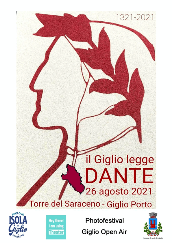 Locandin Evento Isola del Giglgio legge Dante 26 Agosto 2021