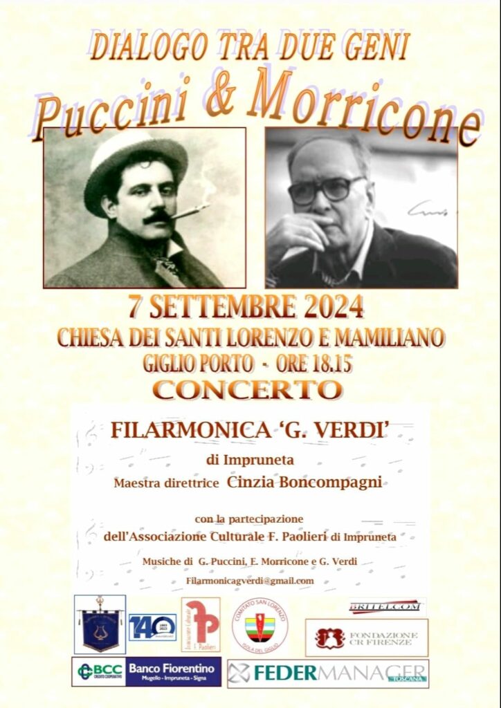 Locandina Concerto della Filarmonica G. Verdi di Impruneta, Corale Santa Lucia al Borghetto di Tavernelle Val di Pesa e Società Corale di Mutuo Soccorso di Impruneta presso Chiesa dei SS. Lorenzo e Mamiliano