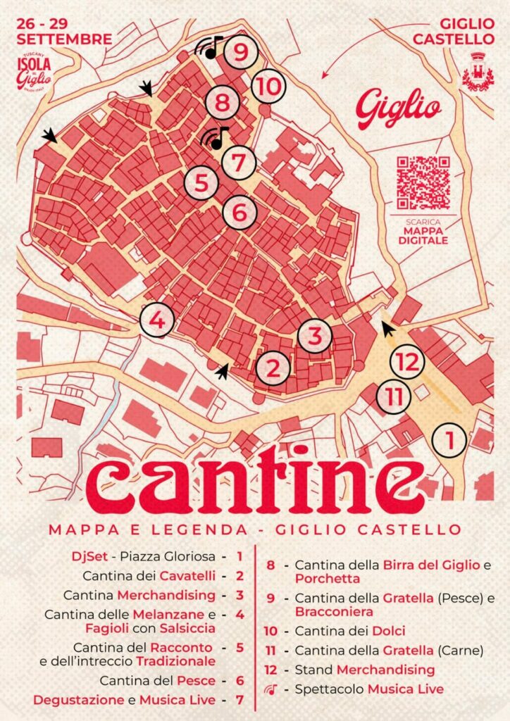 Festa delle Cantine 2024 - Mappa e Programma a Giglio Castello